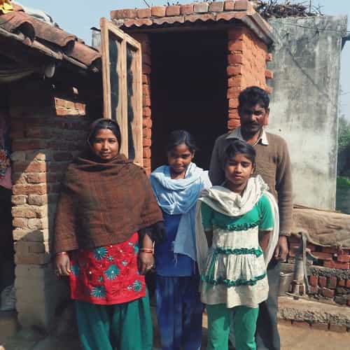 Health of this family improved through the installation of a GFA World outdoor toilet