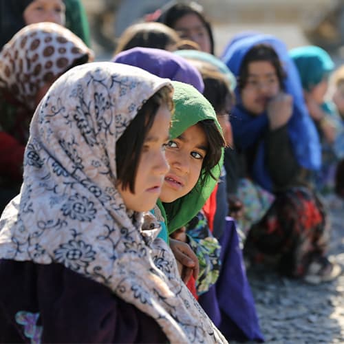 Girl facing poverty from Afghanistan