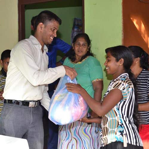 GFA World disaster relief supply distribution in Sri Lanka