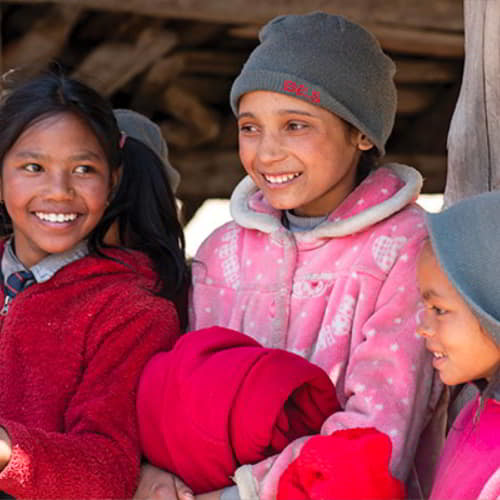 GFA World gift distribution of warm clothing meets a vital need when winter temperatures drop