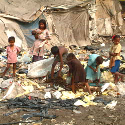Children living in the slums of South Asia trapped in the cycle of poverty