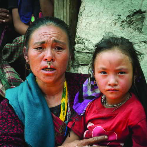 Widow with child in poverty