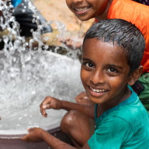 Clean water wells also help keep children in school