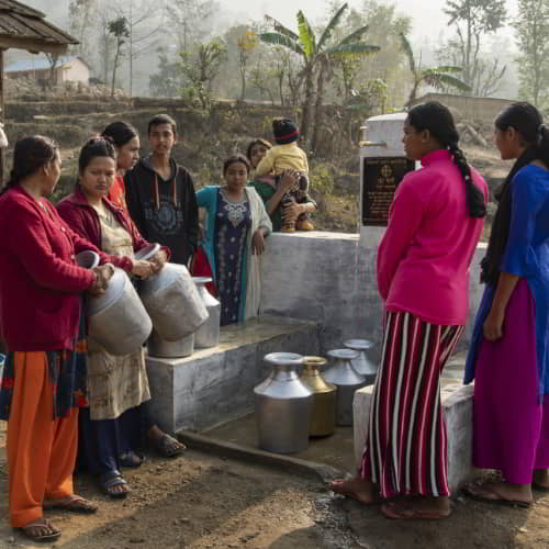 This village has access to clean water thanks to a Jesus Well drilling by GFA World