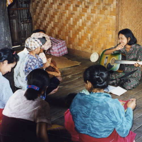 GFA World national missionary teaching women and children
