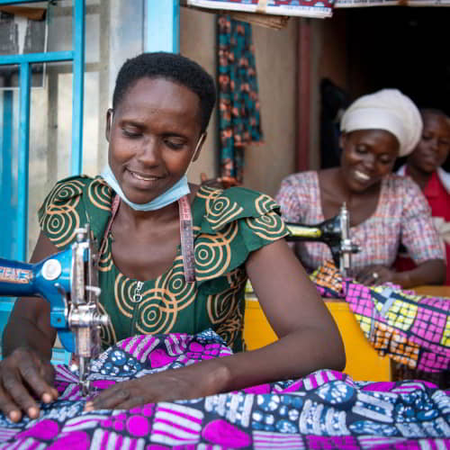 GFA World tailoring classes help women to break out of generational poverty.