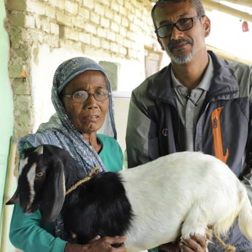 The plight of widows are helped through GFA World income generating gifts like goats