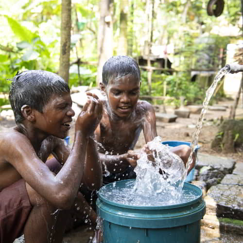 Children enjoy clean water thanks to water organizations like GFA World