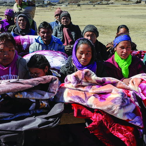 Community in poverty received warm blankets through GFA World Christmas gift distribution