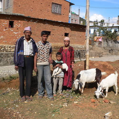 What is the cycle of poverty when a family has income generating opportunities and gifts like farm animals and tools
