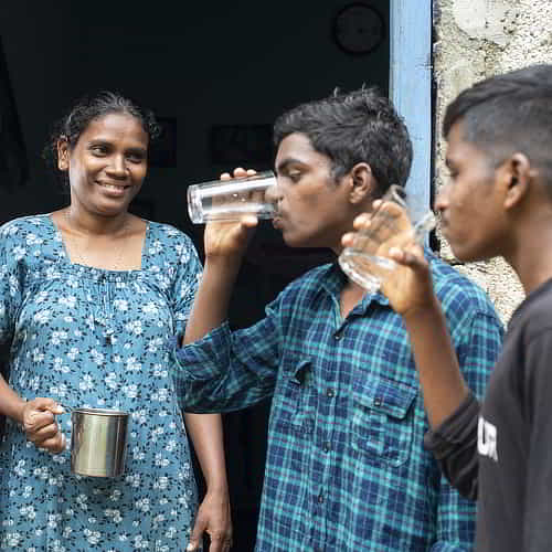 Family enjoys clean water through GFA World Jesus Wells