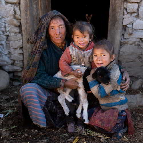 Family in poverty received income generating gift of a goat through GFA World