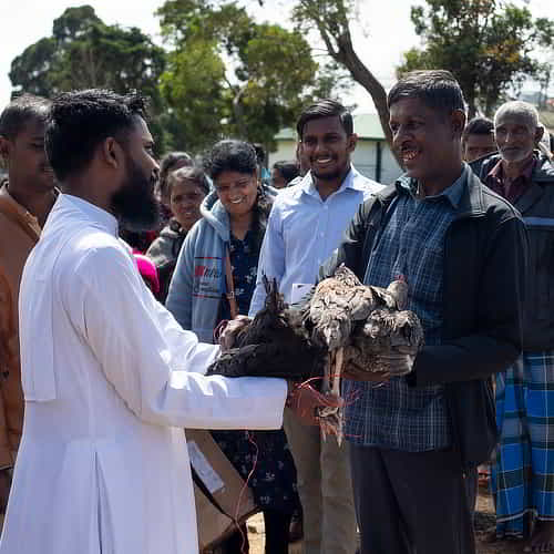 GFA World gift distribution of income generating chickens