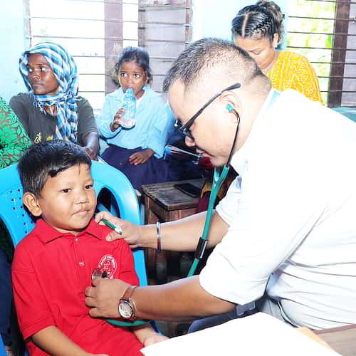 GFA provides medical camps in remote areas where medical care is difficult to access or not available at all