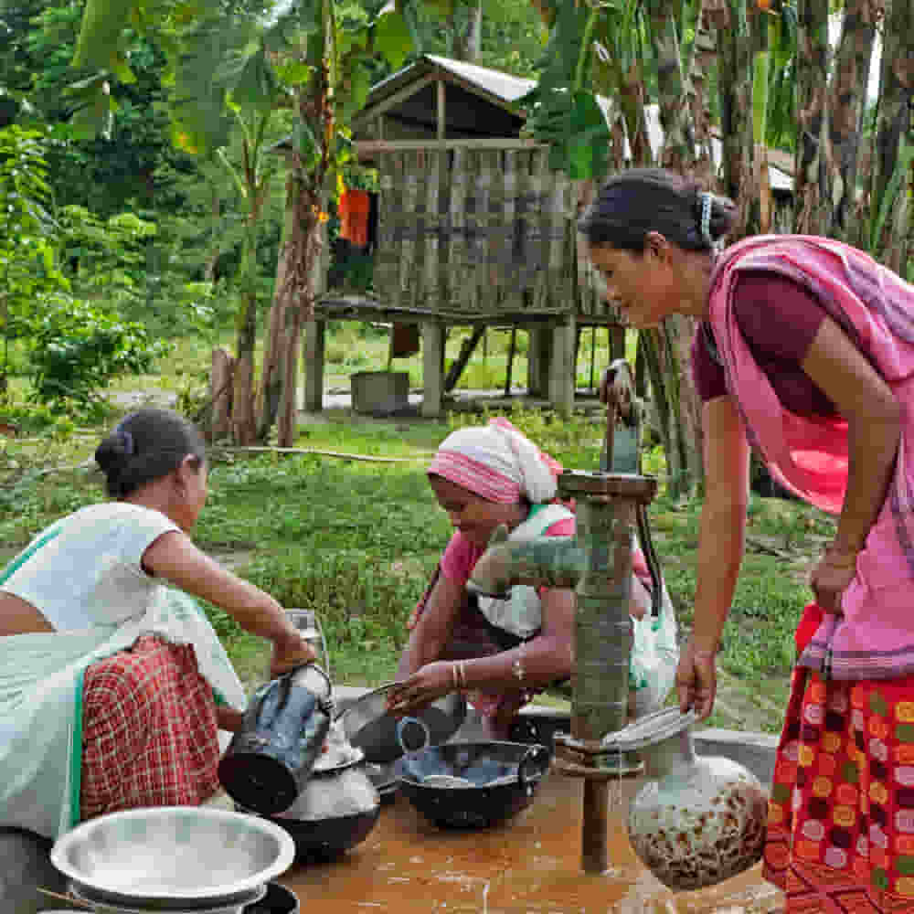 Women enjoying clean water through GFA World Jesus Wells