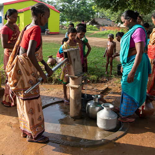 This village has access to clean water thanks to a Jesus Well drilling by GFA World
