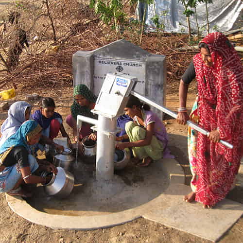 Women from this village are able to draw clean water from this GFA World Jesus Well