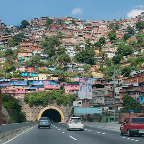 Slums in Caracas, Venezuela