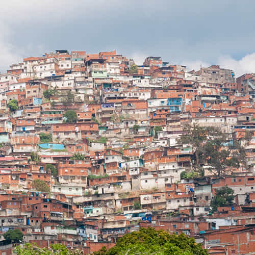 Slums in Caracas, Venezuela