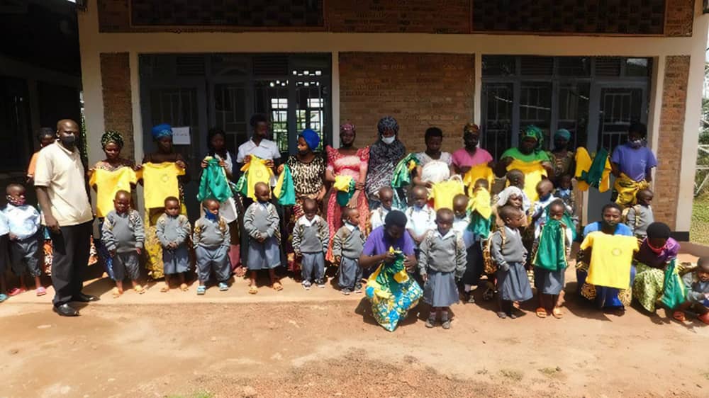 Children and staff in GFA World child sponsorship program in Kigali, Rwanda