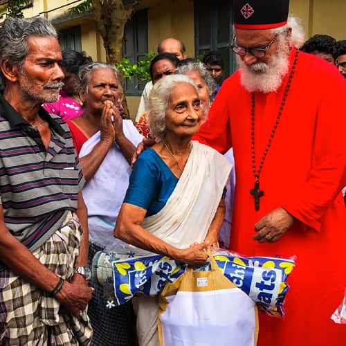 GFA World and K.P. Yohannan sharing the tangible love of Jesus in the aftermath of the 2018 severe Kerala flooding.