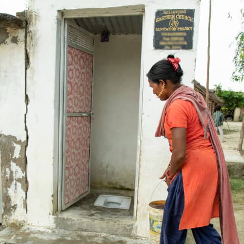 GFA World outdoor toilets providing safety and sanitation to women and girls