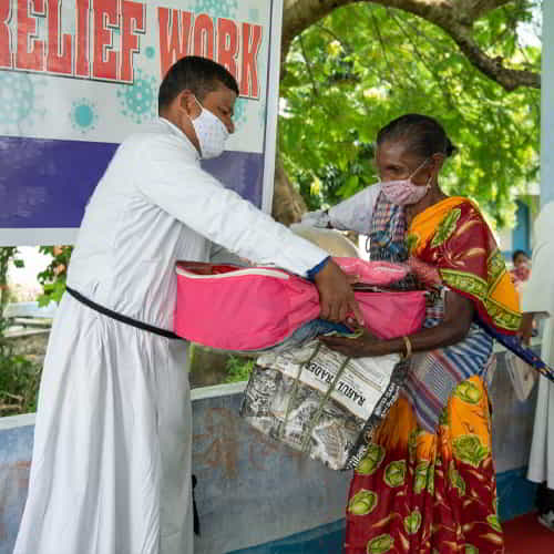 GFA World (Gospel for Asia) COVID-19 pandemic relief distribution in communities in poverty