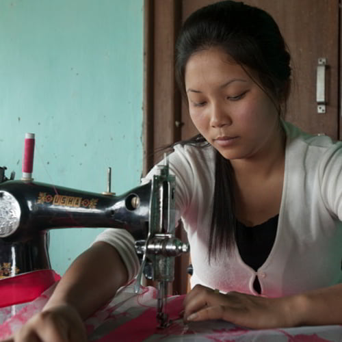 GFA World (Gospel for Asia) vocational training provides poverty alleviation through tailoring classes