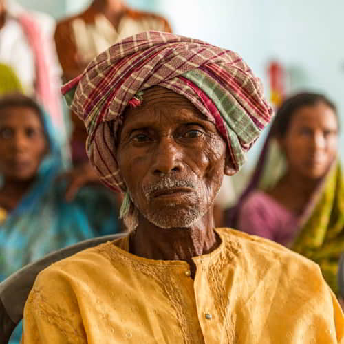 Leprosy patients waiting for treatment at GFA World medical center
