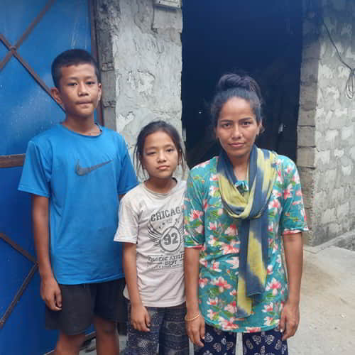 Myla (pictured) struggled to provide for her children after her husband’s sudden death.