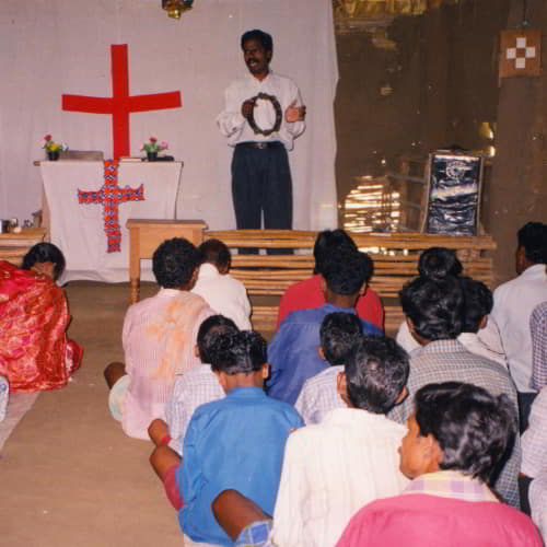 GFA World national missionary pastor and his Church congregation