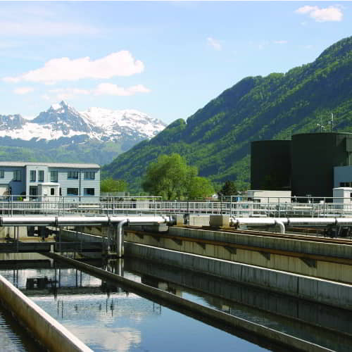 Water treatment plants similar to this in Switzerland help solve the problem of water scarcity in Israel