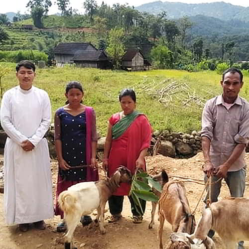 A gift of goats from Pastor Oisin empowered Gideon to provide for his family and build a brighter future for his sons