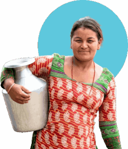 Woman holding a jar of clean water from Jesus Wells Woman holding a jar of clean water from Jesus Wells